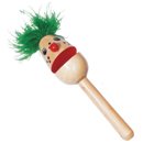 Clap Clap Clapper- kołatka klown z zielonymi włosami - zabawki drewniane  