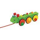 Zielona gąsienniczka  - zabawki do ciągania 