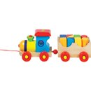 Pociąg z klockami - zabawki drewniane