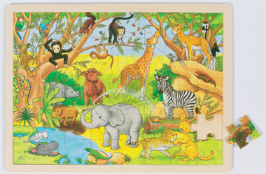 Puzzle - Afryka - zabawki drewniane 