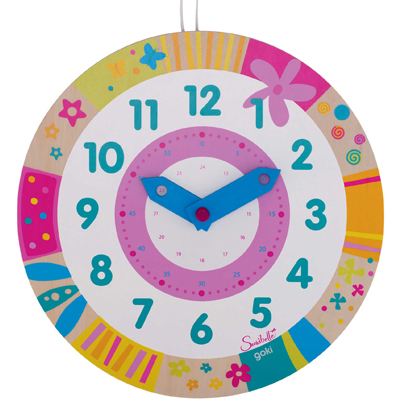 Kolorowy zegar do nauki godzin Susibelle - zabawka edukacyjna