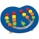 Kolorowa łamigłówka logiczna - układanie kuleczek - zabawki drewniane 