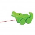 Krokodyl ruszający paszczą - zabawki do ciągania - zabawki drewniane